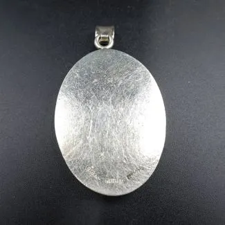 Vedhæng i sterling sølv med rhodochrosit (4 x 5)