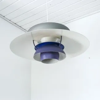 Original vintage PH 5 lampe i den lilla-blå nuance