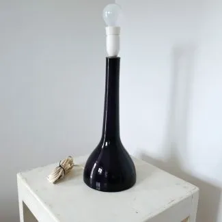 Stor bordlampe i lilla glas fra Kastrup/Holmegaard (44)