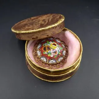 Vintage italiensk millefiore broche (dia 4)