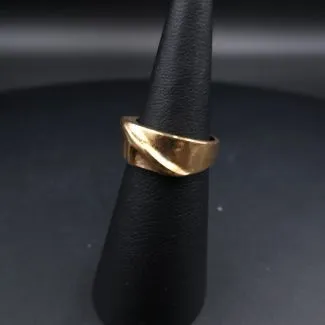 Organisk 8 karat lillefinger guldring fra Siersbøl (50)