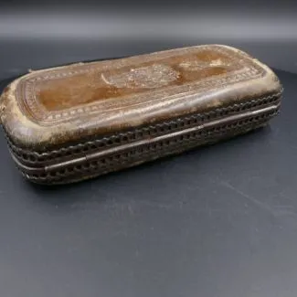 Fineste antikke brille etui med to par pince-nez briller