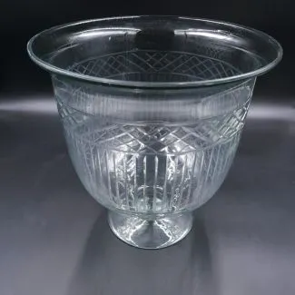 Stor vintage krukke/vase af krystal glas (30)