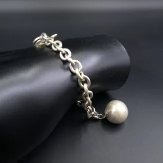 Sølv armlænke med kugle vedhæng fra Siersbøl (19)