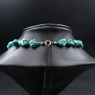 Lang halskæde med broget blå turkis (74)