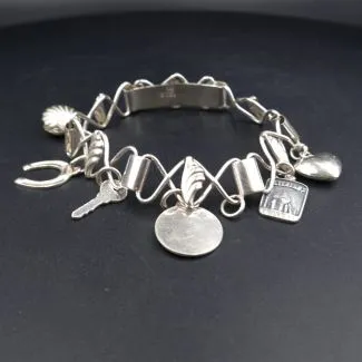 Veilskov vintage sølvarmbånd med de charms (18)