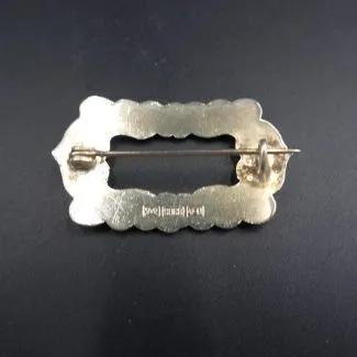 Firkantet sølv broche fra David Andersen (4 x 2,5)