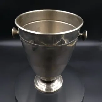 Vintage høj champagne/vin køler i forsølvet metal