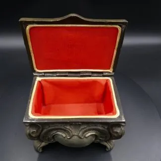 Top lækkert vintage metal skrin (12,5 x 10)