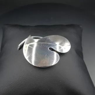 Modernistisk vintage sølv broche fra Jørgen Frandsen