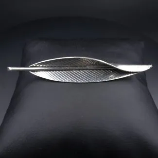 Stor sølv bladbroche fra Eigil Jensen for A. Michelsen