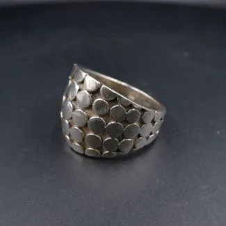 Vintage stor, grafisk designet, herrering i sølv