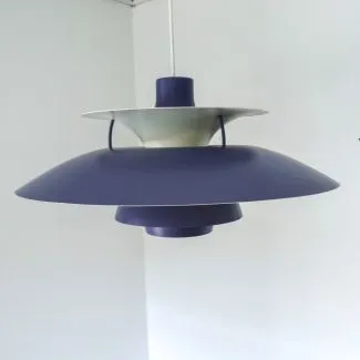 Original vintage PH 5 lampe i den lilla-blå nuance