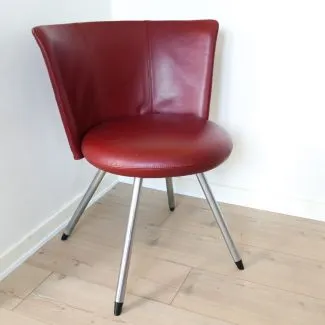 Bordeaux læder Donna stol fra Erik Jørgensen