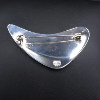 Niels Erik From sølv broche i organisk design