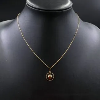 Vintage guldhalskæde samt hjertevedhæng