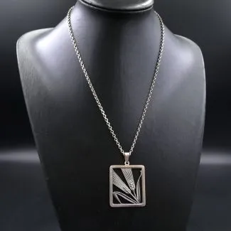 Vintage sølvhalskæde/vedhæng med korn og aks