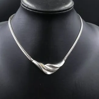 Kraftig vintage sølvhalskæde fra Siersbøl