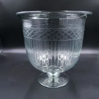 Stor vintage krukke/vase af krystal glas