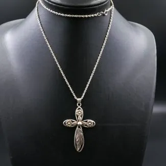 Vintage leddelt sølvarmbånd med bladværk