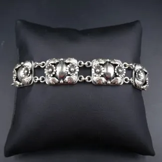 Leddelt vintage sølv armlænke fra N.E. From (20)