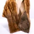 Stor lækker vintage cape af faconsyet lysebrunt mink-pels 