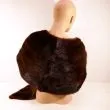 Mørkebrun vintage stola af Saga mink