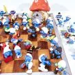 Kæmpe samling smølfe-figurer etc.