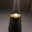 Vintage guldring fra Siersbøl med ægte Akoya perle