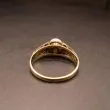 Vintage guldring fra Siersbøl med ægte Akoya perle