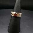 Vintage sølv, designer-ring med røde sten.