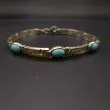 Vintage sølvarmbånd med turkise sten
