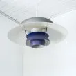 Original vintage PH 5 lampe i den lilla-blå nuance - undersiden