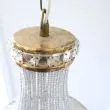 Stor vintage messing lampe fyldt med glas prismer - top-prismer