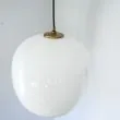 Stor Radiohus pendel af hvid opal-glas (40)