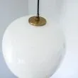Stor Radiohus pendel af hvid opal-glas - ovenfra 