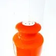 Vintage orange glas pendel med hvid inderside - fra toppen