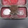 Fineste antikke brille etui med to par pince-nez briller