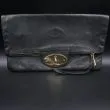 Ægte Mulberry flip-over clutch af sort læder