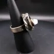 Vintage brutalist ring fra Jens Guðjónsson af sterling sølv - fra siden