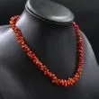 Vintage koralhalskæde med mørkerøde koral-stave
