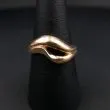 Kraftig Aagaard guldring udført af otte karat guld 