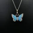 Antik emalje sommerfugl broche/halskæde fra D. Andersen