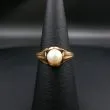 Vintage otte karat guldring fra Siersbøl med perle