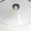 Stor flot industri lampe i sort med hvid emalje - hele indersiden