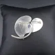 Modernistisk vintage sølv broche fra Jørgen Frandsen - bagside