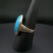Vintage sølvring med turkisfarvet sten fra Siersbøl