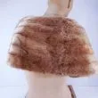 Vintage mink stola i lys brun mink med knaplukning