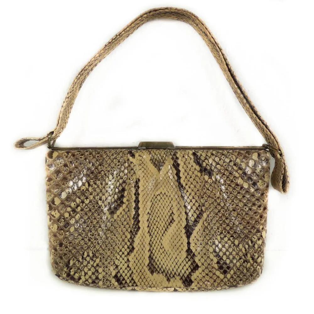 Super lækker vintage taske i pyton-skind. 