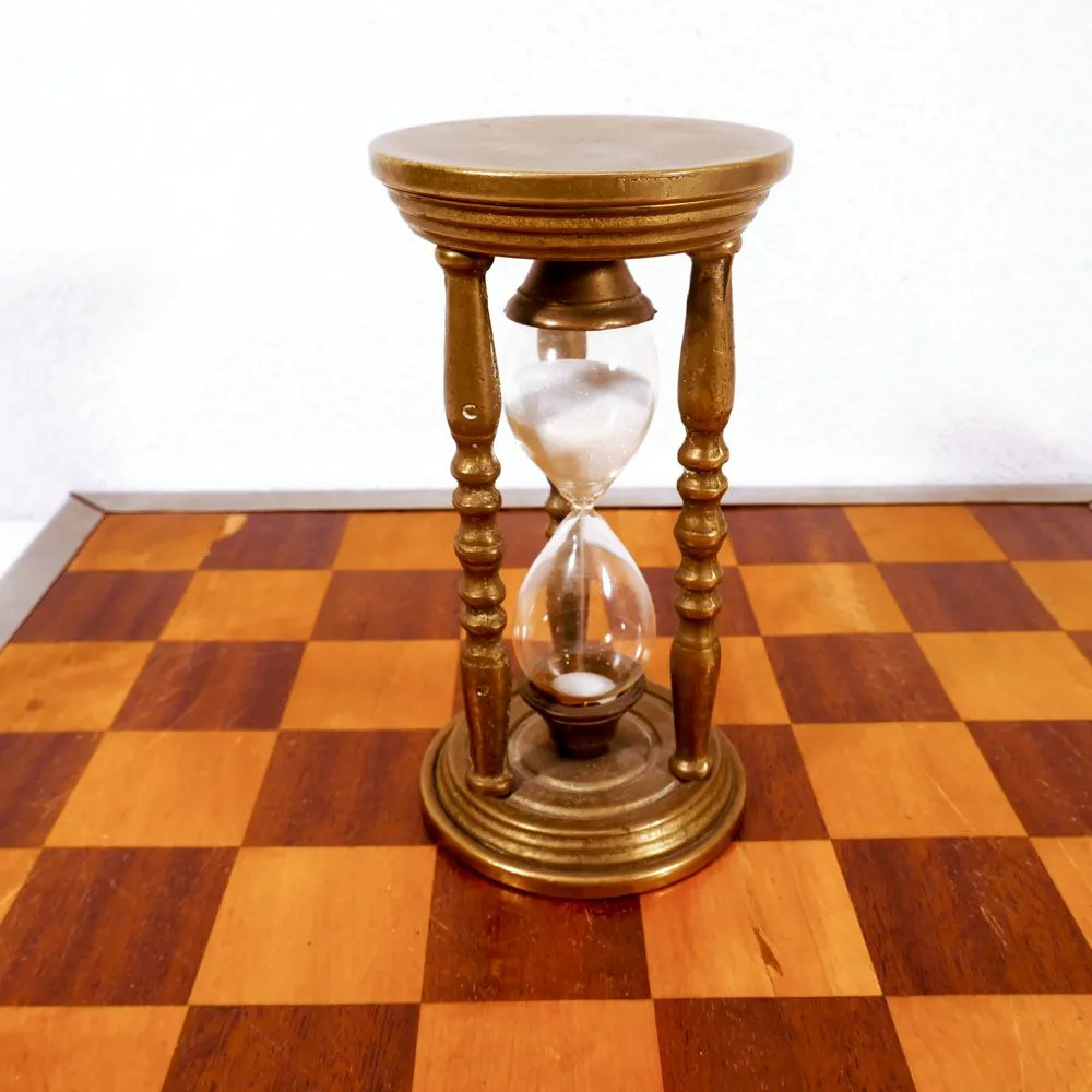 Vintage timeglas af messing 